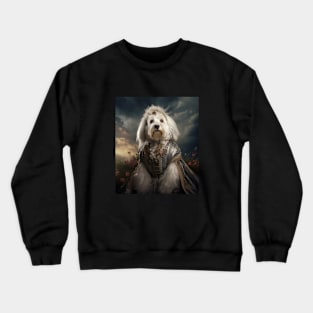 Stately English Sheepdog - Medieval English Princess Crewneck Sweatshirt